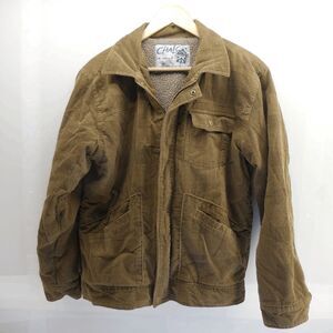 Chalc Brown Sherpa Lined Zip Up Jacket Size Medium Logo Heavyweight Soft Velour